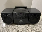 RCA Portable Boombox CD TAPE RECORDER Vintage Bass Reflex