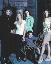 CHARISMA CARPENTER & NICHOLAS BRENDON SIGNED BUFFY VAMPIRE CAST 8x10 PHOTO COA 