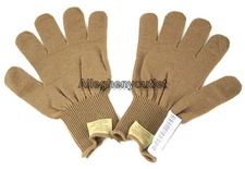 US Military USMC WOOL D3A GLOVE LINERS / INSERTS COYOTE BROWN LW SMALL NEW