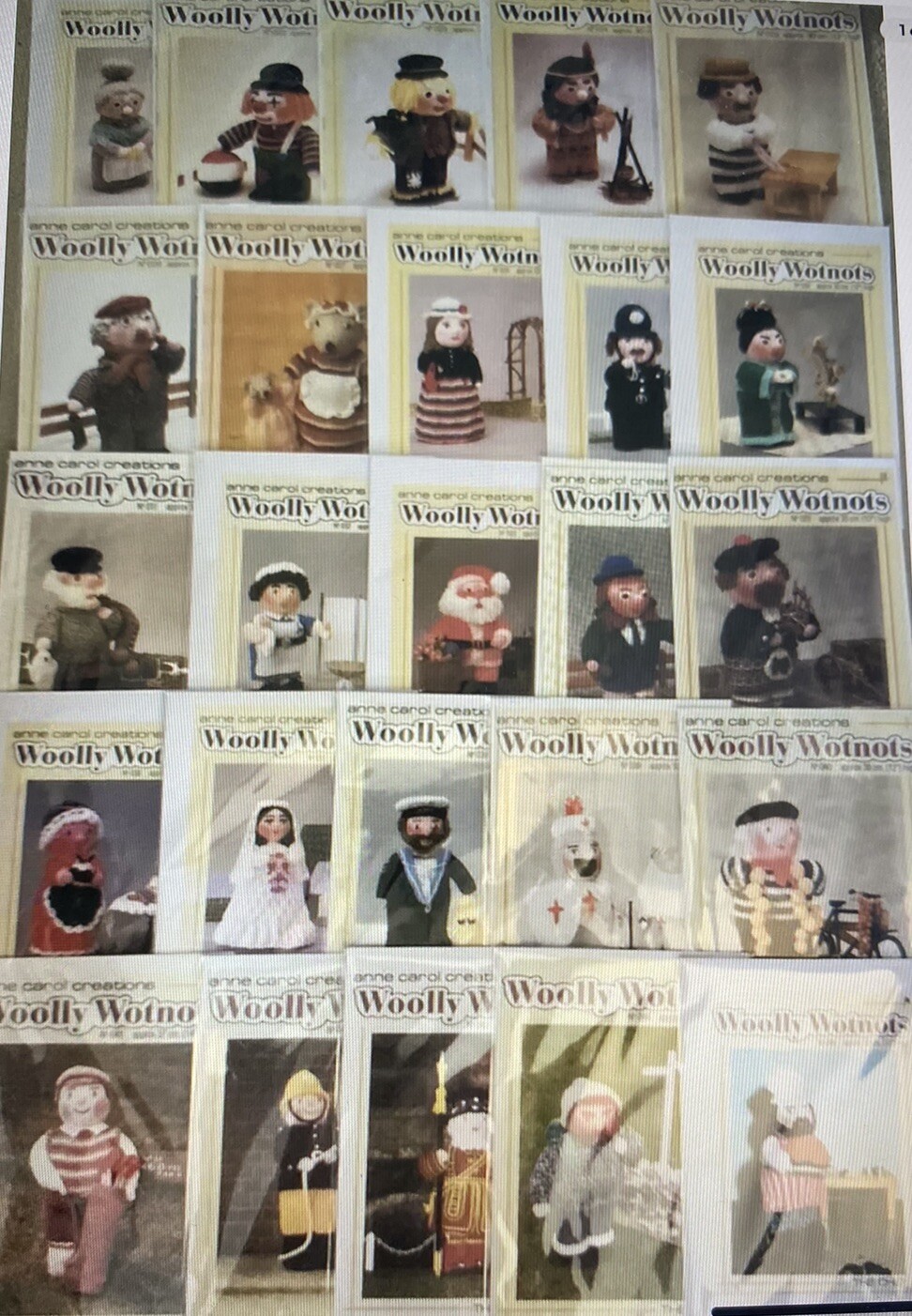 Anne Carol Woolly Wotnots vintage Knitting Patterns eBay