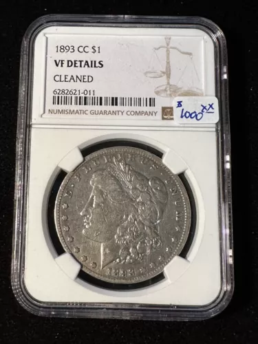 1893 CC MORGAN DOLLAR NGC VF DETAILS CLEANED 011