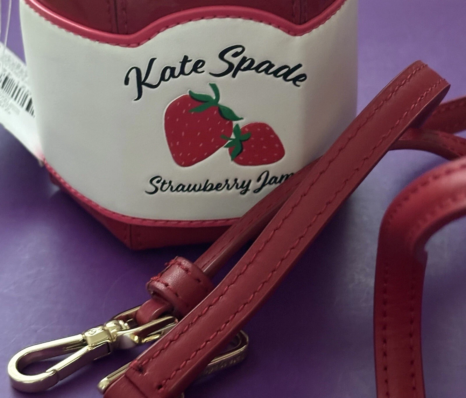 Tracolla Kate Spade KG650 Strawberry Dreams 3D Jam nuova con etichette