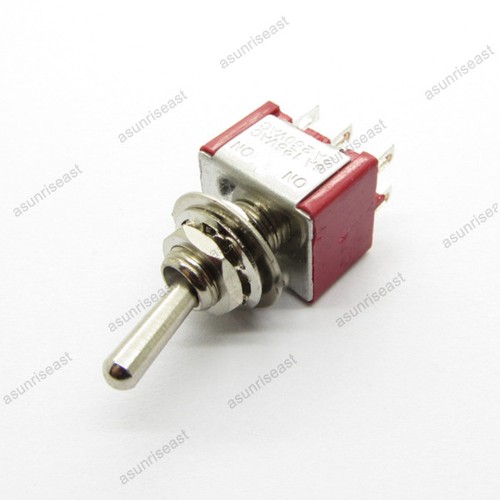 5×Mini Toggle Switch DPDT 2 Position ON-ON 6-PIN 250V 2A 125V 6A Red MTS-202 - Picture 2 of 4