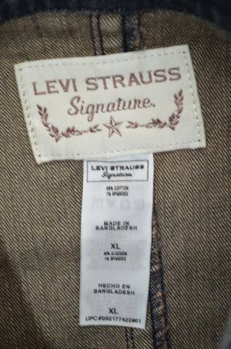 Levi Strauss Signature Women's Size XL Denim Jacket Button Front Trucker - Picture 2 of 6