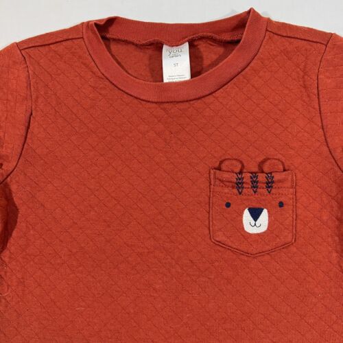 Carter’s 5T bear quilted sweater - Burnt Orange - Just One You - Kids Boys - Picture 1 of 5