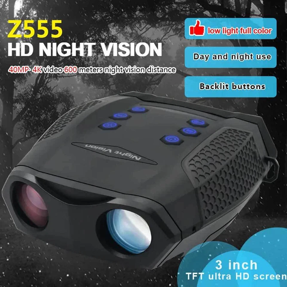 Infrared Night Vision Goggles Hunting Binoculars 850nm 5-40X Zoom IR Video CAM - Image 3 of 4