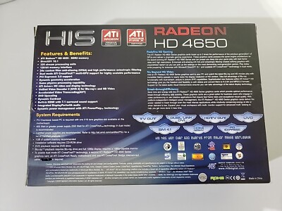 ATI Radeon HD 4650 (HD-465X-YAF2) 512MB DDR2 SDRAM PCI Express x16