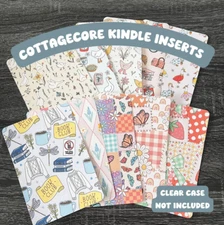 Cottagecore E-Reader Cardstock Insert Accessory for Clear Case Covers