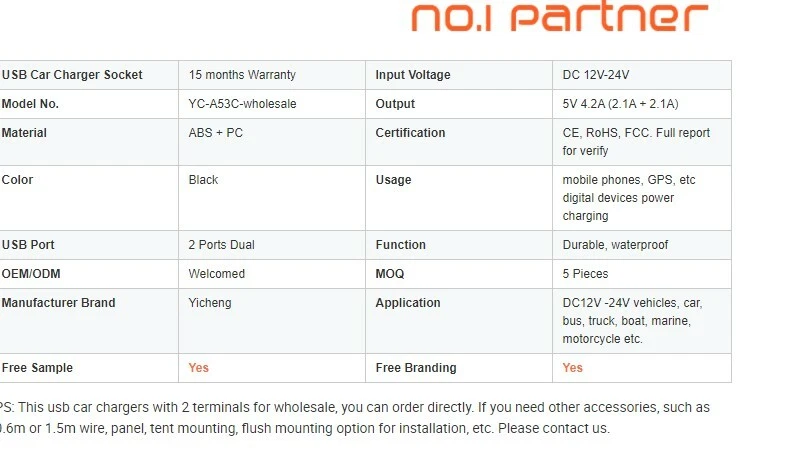  Cargador de enchufe para encendedor de cigarrillos LED doble USB 4.2A 12-24V coche barco Foto 3 de 3