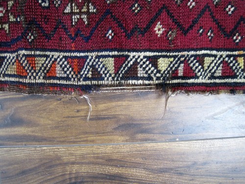 Antique Turkish Yastic Kirsehir Prayer Red Scatter Rug 33" x 19" - Picture 2 of 6