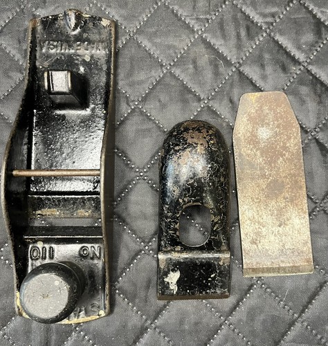 Aereo in blocco di legno vintage - Stanley n. 110 - 7 1/16" di lunghezza - Taglierina ancora affilata! - Foto 8 di 11
