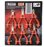 Kraft Elektronik Zangen Set, Heimwerker Bastler Zangen Set 6 Teilig