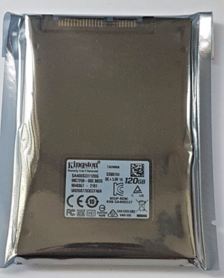 120GB SATA III Kingston SSDNow A400 SSD SA400S37/120G 3D TLC 2.5 Hard Drive