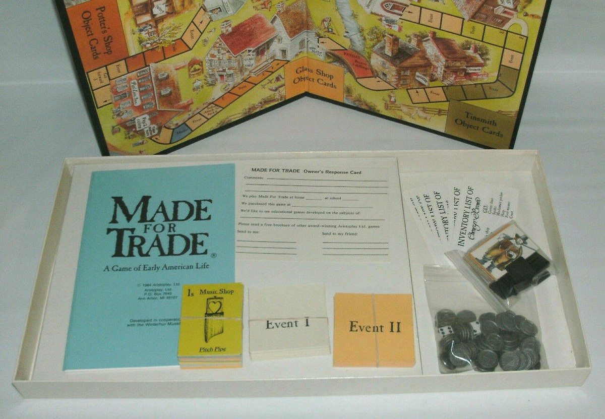 1984 Aristoplay Made For Trade Game of Early American Life READ