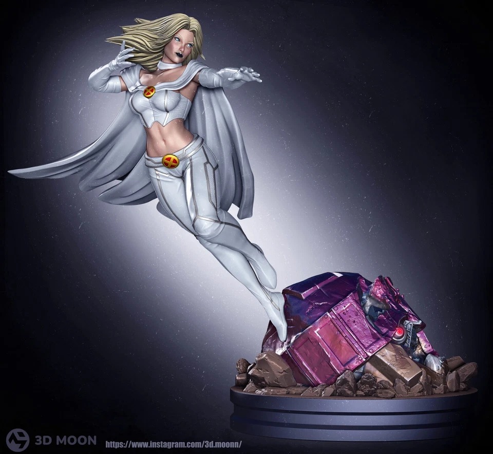 3D Printed 16K Fan Made Statue 1:6 Scale MARVEL X-Men - Emma Frost UNPAINTED - Image 2 of 4