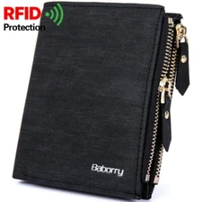 High Quality Men Wallet with RFID Theft Protection Luxury Card Holder Coin Money