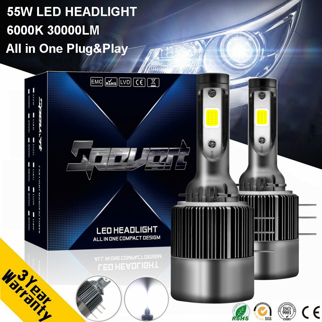 H15 LED Headlight Bulbs - 6000K - PAIR - 2 Year Warranty L.E.D. H15 LED Headlight Bulbs - 6000K - PAIR - 2 Year Warranty L.E.D.
