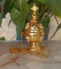 Incense Burner Orthodox  Brass Hanging /Stand Crosses On Side Hand Made Blessed