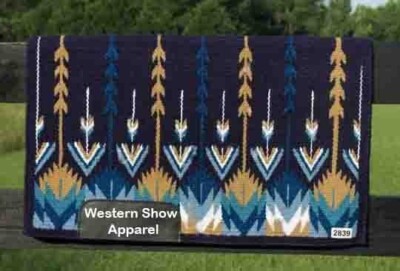 Couverture De Ranch Western – Tapis De Selle En Laine Pour Cheval (Fait Main, Fabriqué En Inde, Neuf)