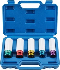 CARTMAN 5 Piece Set 1/2 Inch Drive Deep Impact Socket