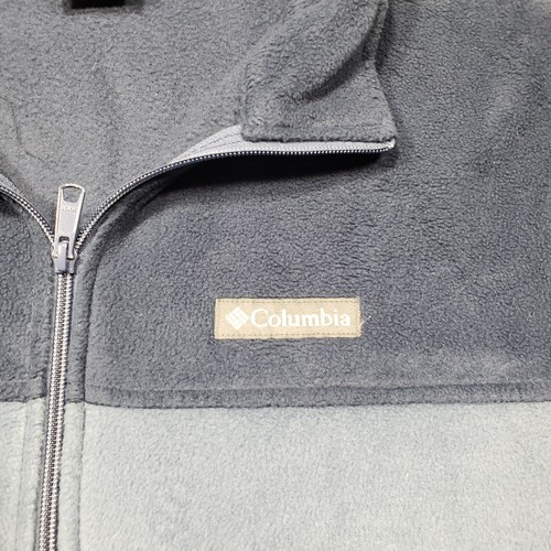 Columbia Sweatshirt Mens XL Blue Fleece Zip Up Pockets Outdoors Hiking Travel - Picture 3 of 12
