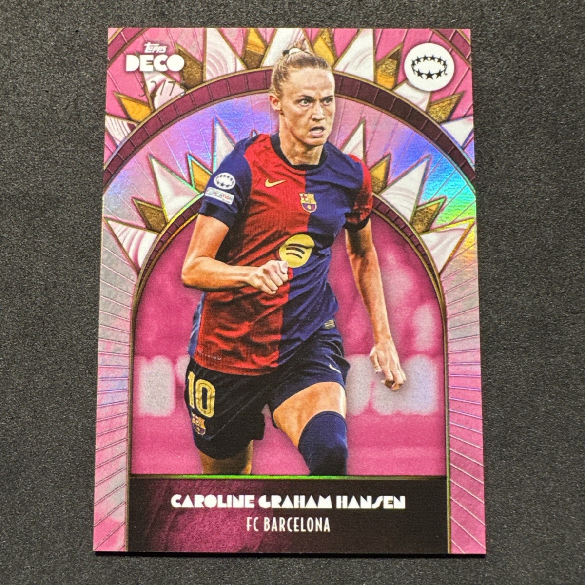 Topps Deco 2024/25 UCL - Caroline Graham Hansen /75 FC Topps Deco 2024/25 UCL - Caroline Graham Hansen /75 FC