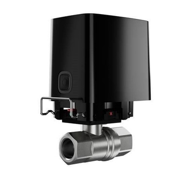Ajax WaterStop kabelloses elektrisches 1 Zoll-Smart-Wasserventil, schwarz, IP56