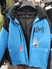 Clam Ice Armor Rise IA Motion Float Blue Black Mens Large Jacket Ice Fishing