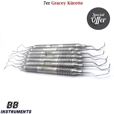 Zahn Instrumente Gracey's Curette Set 7- Universal Dental Zahnfleisch Kürette CE