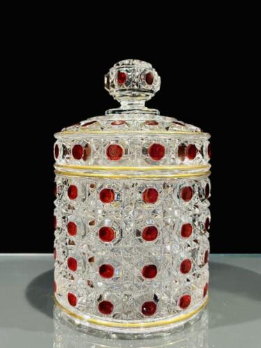 BACCARAT  #1item Large size 750g Engraved Gold-red decoration - 第 1/10 張圖片