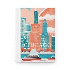 Chicago pastel color Hardcover Journal Matte
