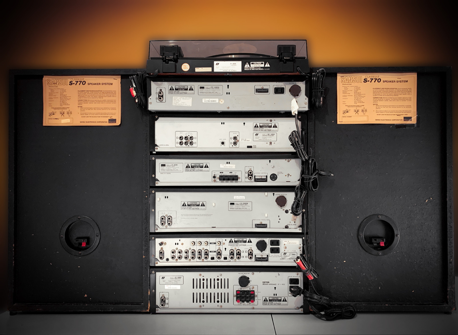 SANSUI B-1000 Seies 🌈RaRe🌈 Complete Vintage Stereo Component System