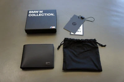 NIB Genuine BMW M Power Leather Card Cash Coin Pouch Purse Wallet 80212454761 - Photo 1/4