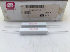(25 pcs) TUW10JR30 Ohmite, 10 Watt 0.30 Ohm 5%, Cement Filled, Ceramic Resistor
