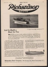 1924 RICHARDSON MOTOR BOAT NAUTICAL SPEED SPORT CRUISER CABIN TONAWANDA 20893