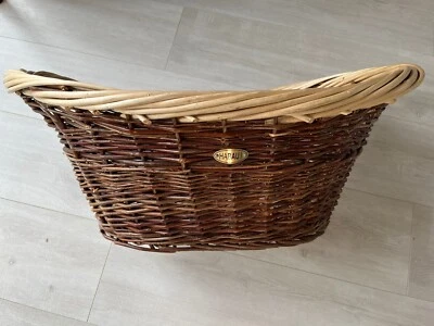 Habau Holzkorb Wäschekorb braun ca. 55x40cm Korb Brennholzkorb Flechtkorb - Bild 1 von 4