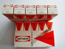 NOS 10x JAN 5784 WA Raytheon Made in USA Tube Tube Valve Valve TSF 진쳵贀真空管