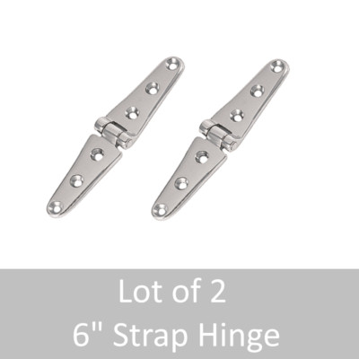 6'' Chrome Plated Brass Strap Hinge {LOT OF 2}-GREAT PRICE!!