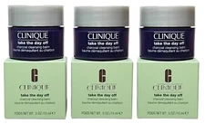 Pack of 3 x Clinique Take The Day Off Charcoal Cleansing Balm 0.5 oz/15ml