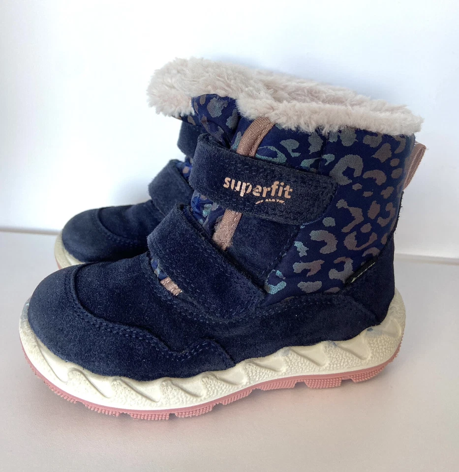 Superfit 24 Winterschuhe Mädchen, Blau/Rosa, Velour, Icebird. - Bild 1 von 4