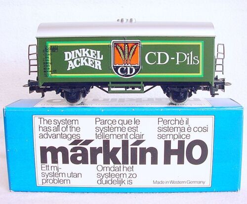 Marklin HO 1:87 "DINKEL ACKER CD-PILS" Advertising Beer VAN Wagon MIB`85 RARE! - Afbeelding 1 van 5