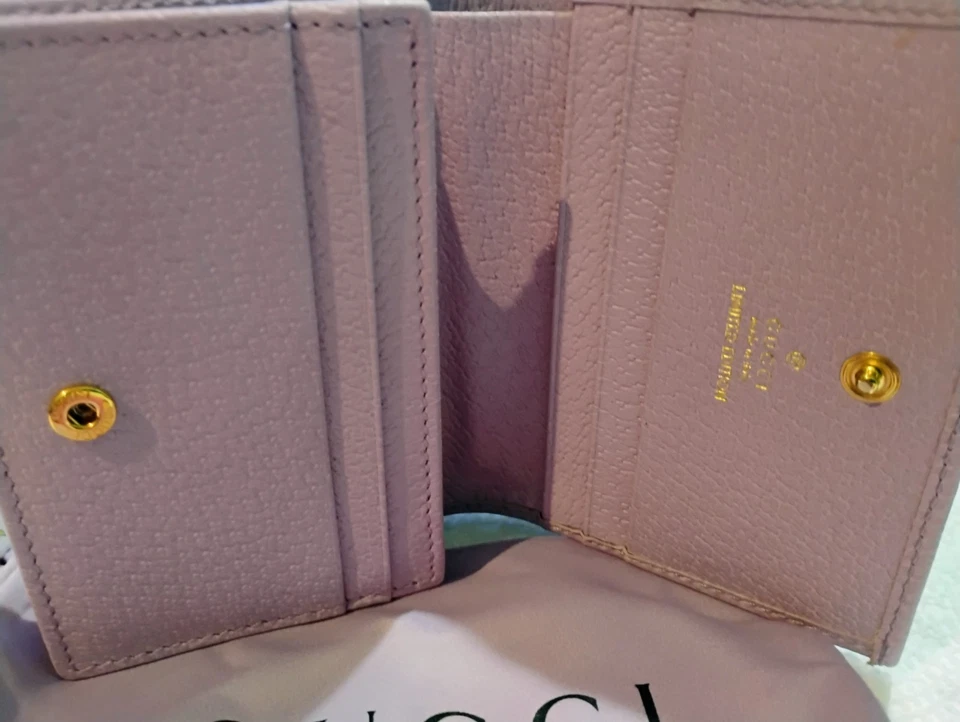 Gucci GG Marmont Flora Lona Mujer Cartera Doble Pliegue, Edición Limitada Foto 4 de 4