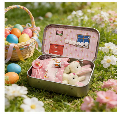 Little Pocket Bunny, Bunnys Hugs in Box, 2026 New Easter Basket Stuffer for Kids