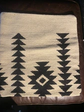 Rizzy Home Decorative Pillow Cover - Black & Ivory 18”X 18”