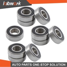 Labwork 10 Pcs 6202 2RS Bearings 15x35x11mm Rubber Sealed Deep Groove