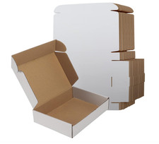 9X6X2 Shipping Boxes Set of 50, White Small Corrugated Cardboard Box, Mailer Box