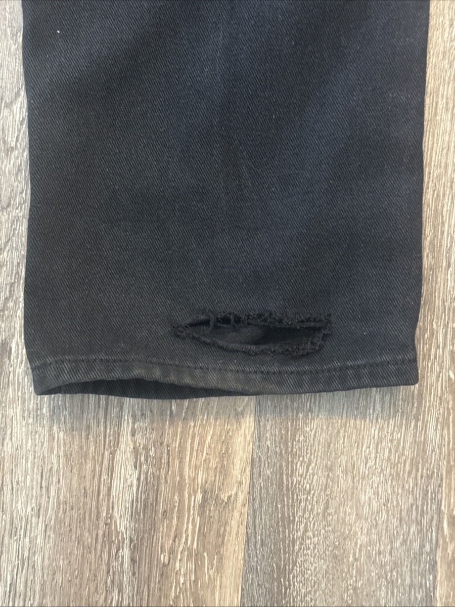 PJ Mark Jeans Black Denim Pants Men’s  38 x 34 Straight  Tear On Leg(Fits 38x30) View 4