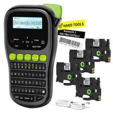 Label Maker Machine with 4 Tapes, Wire Label Maker Waterproo