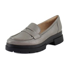Naturalizer Ophelia Women's Loafers  Slip-Ons Pewter Silver Metallic Size 11 M