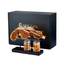 Birthday Gifts for Men Dad, Kollea Gun Whiskey Decanter Set with Shot Glass, ...